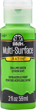 Multi-surface Acrylic Paint Lime Green 2oz Non-toxic Waterproof Satin Multi-surface Acrylic Paint Lime Green 2oz Non-toxic Waterproof Satin