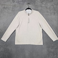 Mizzen Main Proflex 1/4 Zip Pullover Performance Golf Sweater Khaki Wicking