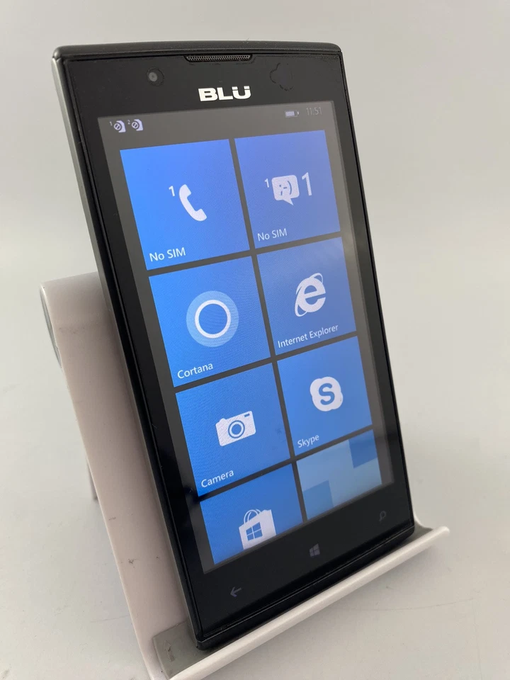 BLU Win JR LTE Grey Dual Sim Unlocked 8GB 4.5" Windows Touchscreen Smartphone - Image 4 of 4