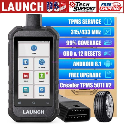 #ad LAUNCH CRT5011E V2.0 Tire Pressure Sensor Programing Diagnosis TPMS Relearn Tool $199.00