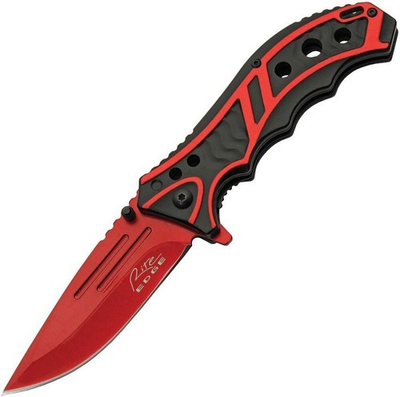 #ad Rite Edge Caution A O Folding Knife Steel Blade Red Aluminium Handle 300585 RD $15.68