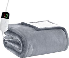 Heated Electric Blanket Full Size 72" x 84" Heating Blanket W/ 10 Heating Level