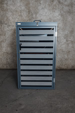 Wheelie Bin Storage Cover Single Galvanized Steel Lockable Garden Outdoor Grey