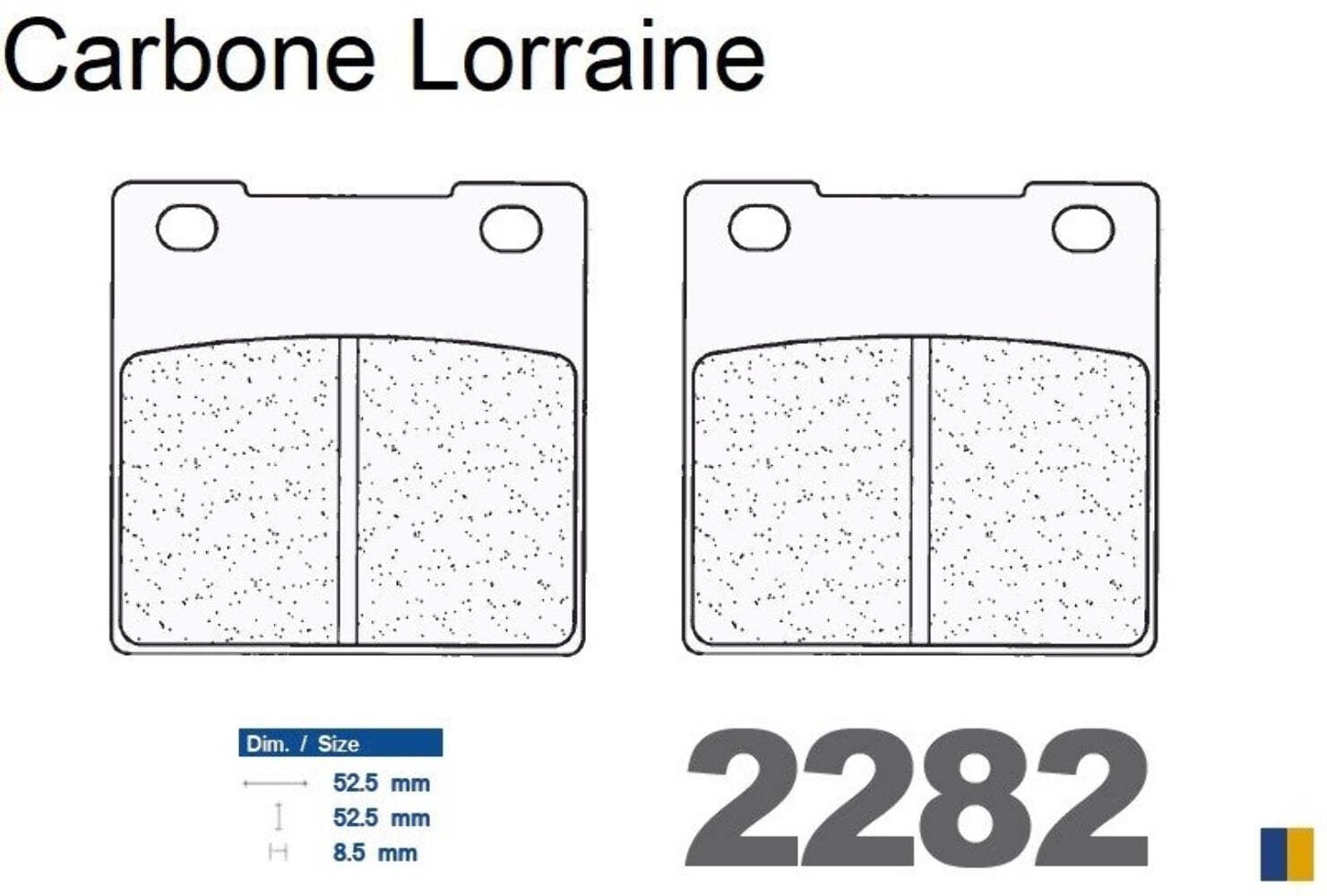 Plaquettes de frein moto Carbone Lorraine 2282 A3+ route