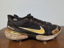 Nike Alpha Huarache Elite Black/Gold Men's 9 Baseball Cleats