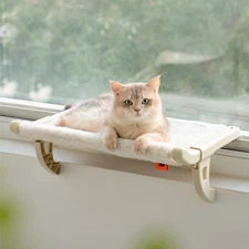 Best MEWOOFUN Window Sill Perch for Indoor Cats One-Step Sliding Clamping Slot
