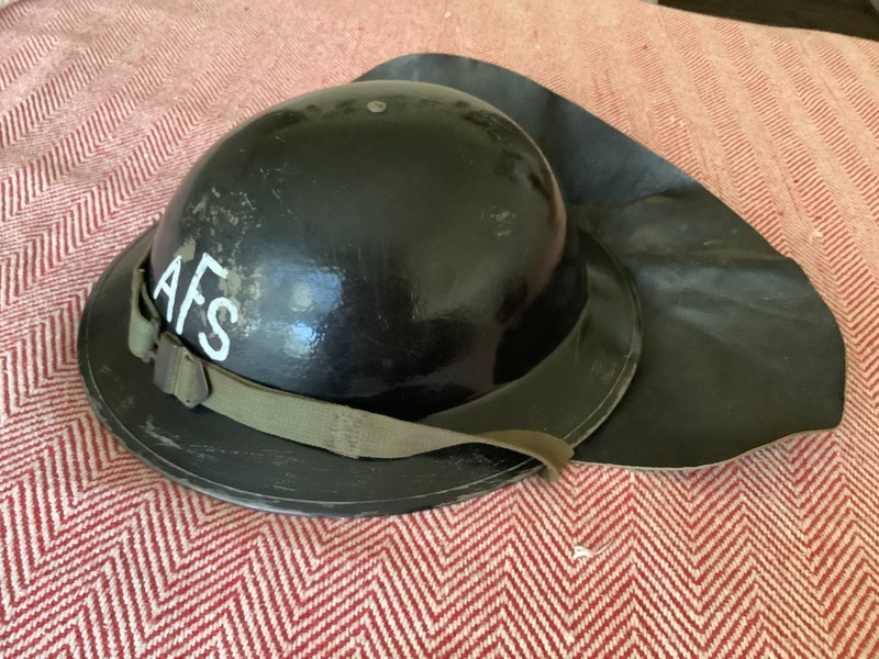 Military Fire Helmet - Vintage Steel Dutch/English Brodie Model - Late 1940's