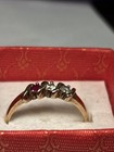 10k Solid Gold Ring Size 9.75 Weighs 2.71 Grams Diamond, Peridot And Ruby Stones — photo 3
