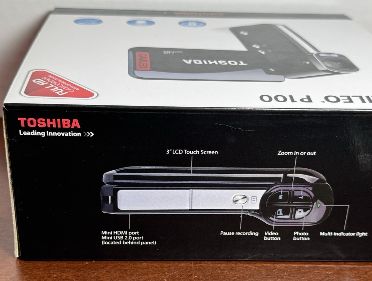 TOSHIBA CAMILEO P100 Compact HD Digital Video Camcorder Black