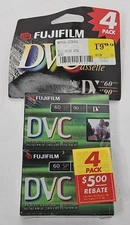 4-Pack Fujifilm Mini DVC Digital Video Cassette Tape Blank Fuji 60 SP 90 Lp Nip