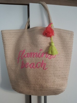 H&M Mädchen Handtasche Strandtasche Tasche Flamingo Beach