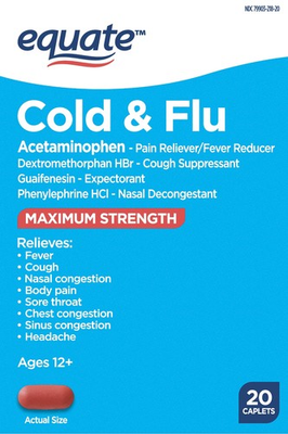 #ad Maximum Strength Daytime amp; Nighttime Cold and Flu Relief Caplets 20 Count $15.89