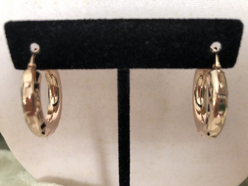 BRONZO ITALIA 1" ROUND DIAMOND CUT HOOP EARRINGS (M4731-52) - Picture 5 of 8