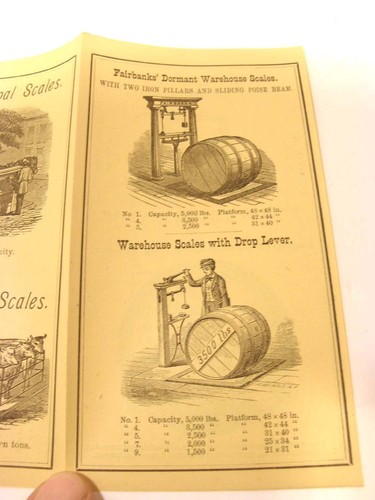 ANTIKE 1870ER JAHRE FAIRBANKS SCALE ILLUST PROSPEKT EISENBAHN KOHLE WERBETHEKE - Bild 12 von 12
