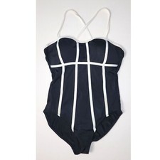 JAG Swimwear Black  White One Piece Swimsuit Size 8