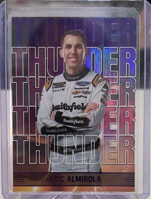 2023 Panini Chronicles NASCAR Racing Thunder #7 Aric Almirola Purple #15/25 B1R3