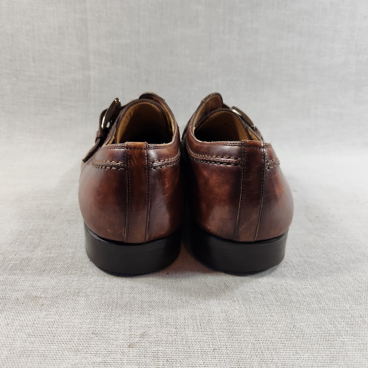Magnanni Mauricio Monk Strap Buckle Brown Leather Oxford 