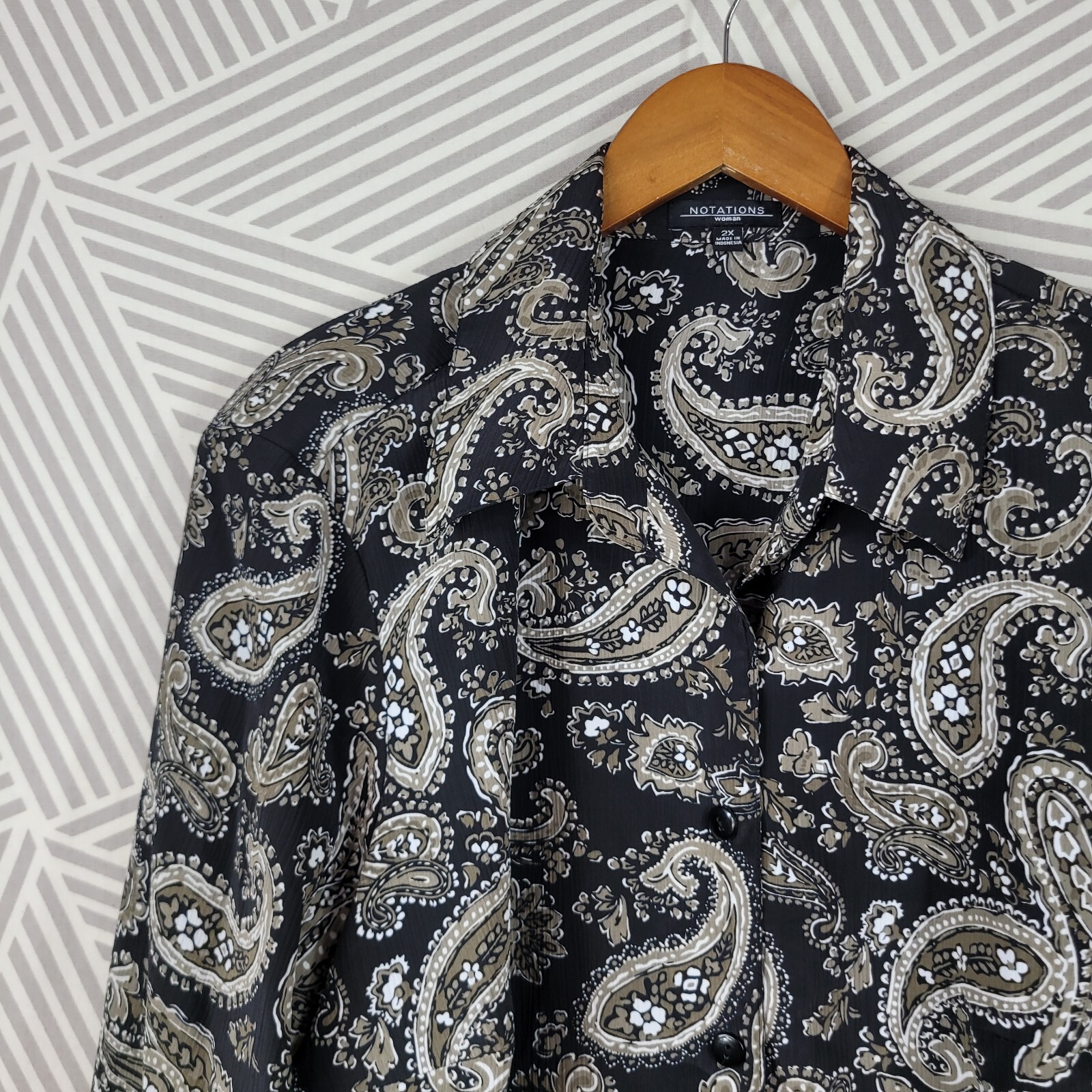 Notations Jacket Top Shirt Shacket Plus Size 2X B… - image 5