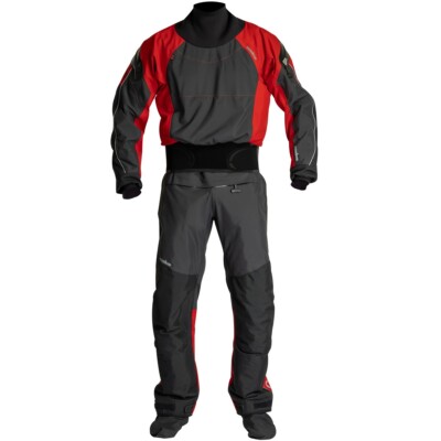 Nookie Fusion Drysuit - Full Latex Neck & Cuffs UK Made RED/BLACK