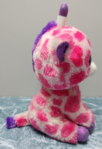 TY Beanie Boos TWIGS la jirafa *Ojos púrpuras brillantes*. 2014 - Imagen 4 de 6