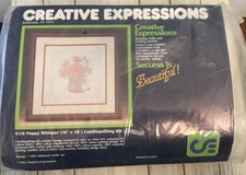 1983 CREATIVE EXPRESSIONS 4110 POPPY WHISPER 18" X 18" CANDLEQUILTING KIT