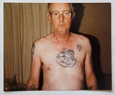 original vintage 1980 cap capt august coleman tattooed man hc cooper photo 3.5x4