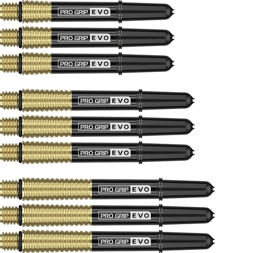 Pro Grip Evo AL Gold and Black Dart Stems / Shafts by Target
