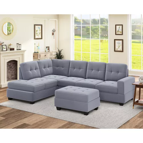 Sectional sofa with large cheap ottoman