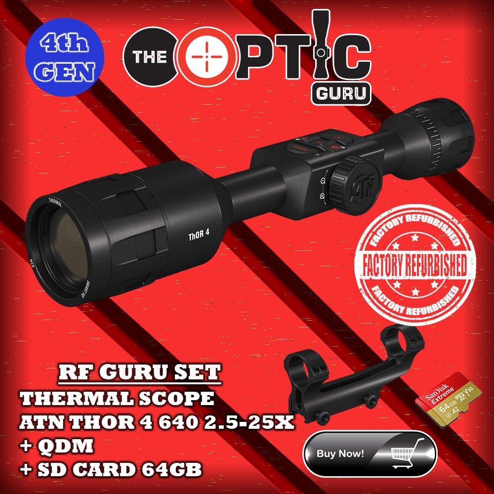 Buy RF KIT ATN Thor 4 640 2.5-25x Thermal Scope | Quick Detach Mount | SD Card