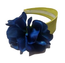 Ukrainian Yellow Headband and Blue Flower, Girls Hair Accessories, Vinok