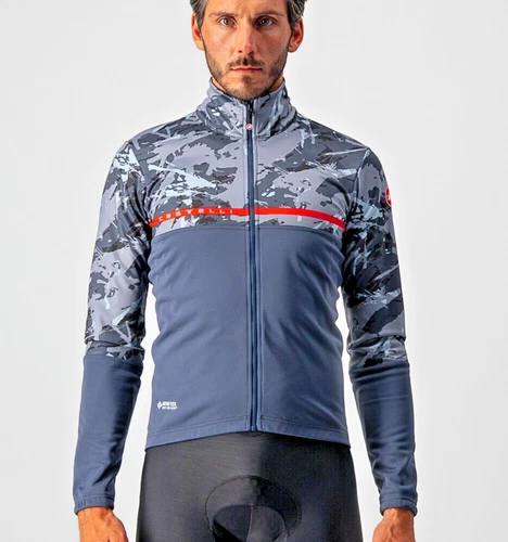 Castelli Finestre Gore Windstopper Jacket Steel Blue/Grey Save $90