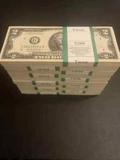 10 ($2) TWO DOLLAR BILLS UNCIRCULATED SEQUENTIAL - BUY MORE, SAVE MORE!