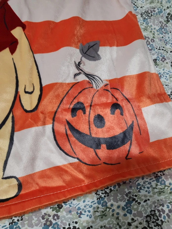 Disney Bebé Winnie the Pooh Oso Sherpa Manta Otoño Calabaza Naranja 30"x40" Foto 4 de 4