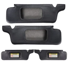 Sun Visor Replacement Cover Driver Passenger For 94-04 Ford Mustang CARBON FIBER