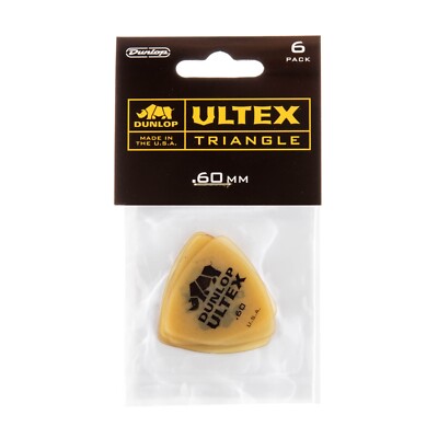 Dunlop 426P60 Ultex Dreieck 0,60 mm - 6 x Gitarren-Plektren/Gitarrenplektren Spieler-Pack