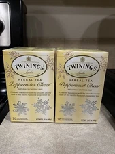 Twinings Peppermint Cheer Herbal Tea 2 Boxes Of Holiday Drink