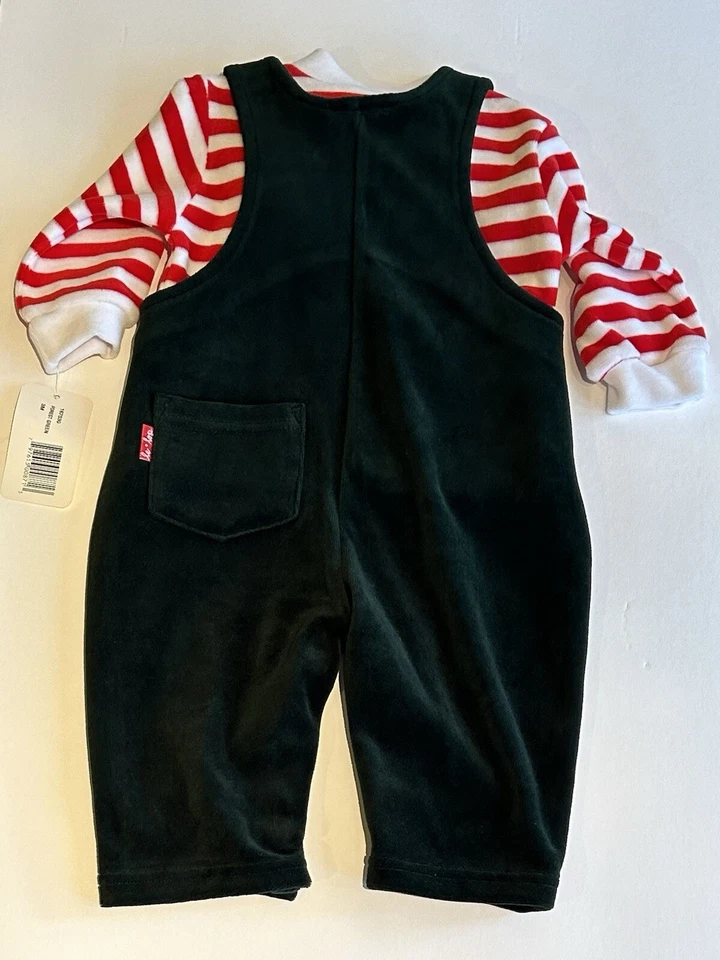 Mono Le Top Reno Elfo Terciopelo Verde 3m Bebé Vacaciones Navidad NUEVO NUEVO CON ETIQUETAS Foto 4 de 4