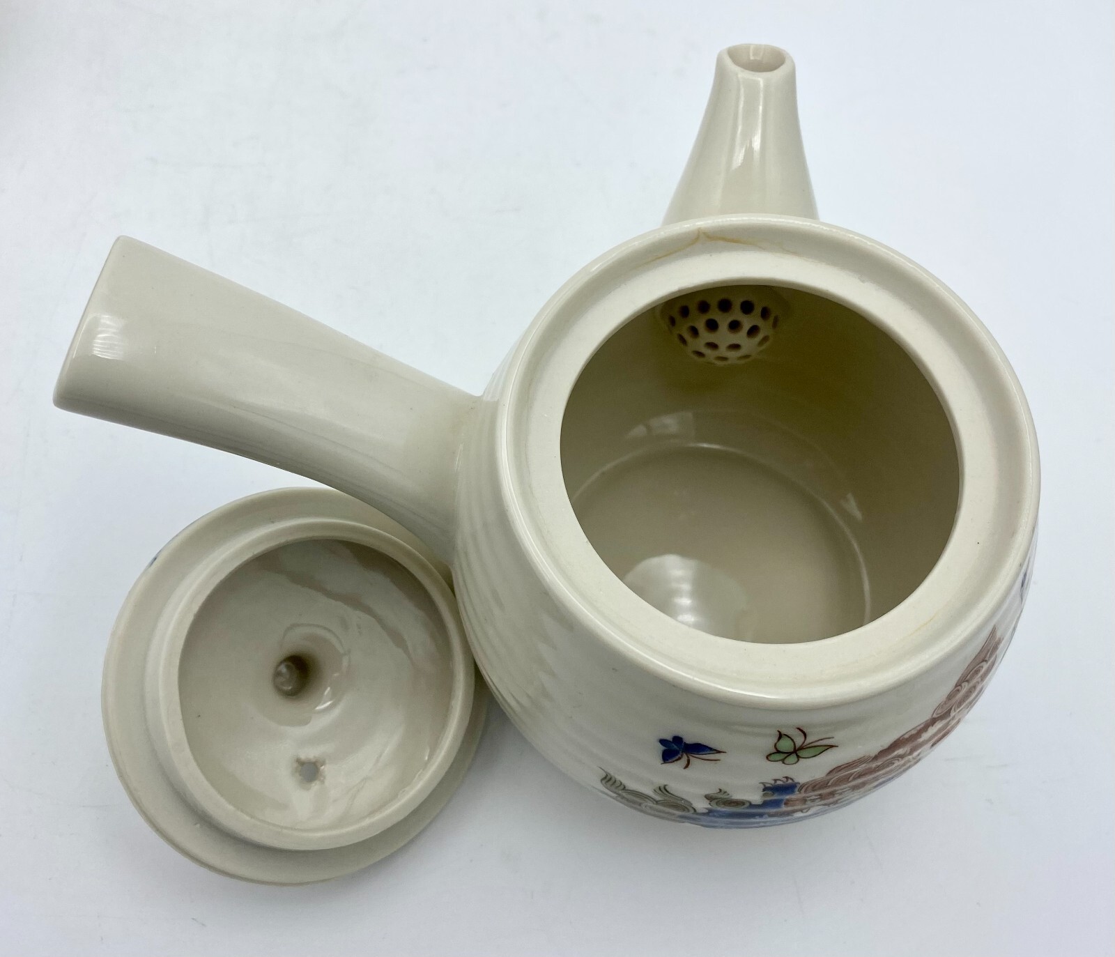 Kyusu Teapot Set With 4 Tea Cups Made in Japan Multi Color Ribbed w