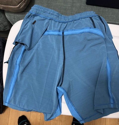 Lululemon Pace Breaker Linerless Unlined Short 9" Men's Small Blue Shorts - Picture 3 of 6