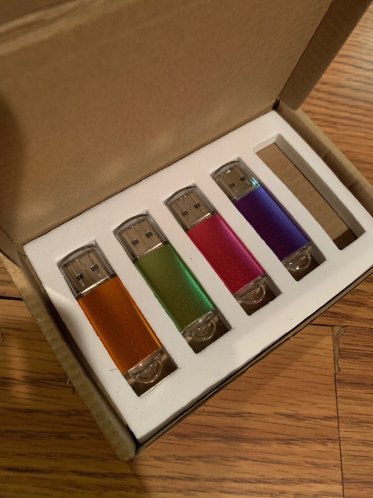 USB Flash Drive 4G 4Giga 4GB 4PCS Memory Pen Thumb Drive Orange Green Pink Purp-image