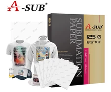 A-SUB Dye Sublimation Paper 125g 8.5x11 Inkjet Printer Heat Transfer 110 Sheets