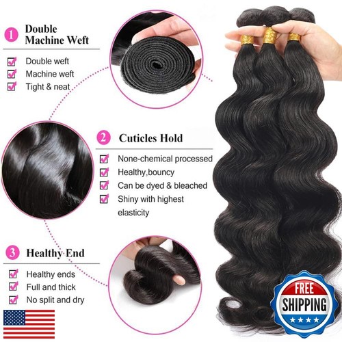 Luduna Human Hair Bundle Body Wave 3 bundles (18, 20, 22 Inch) 100% Unprocess - Picture 2 of 5
