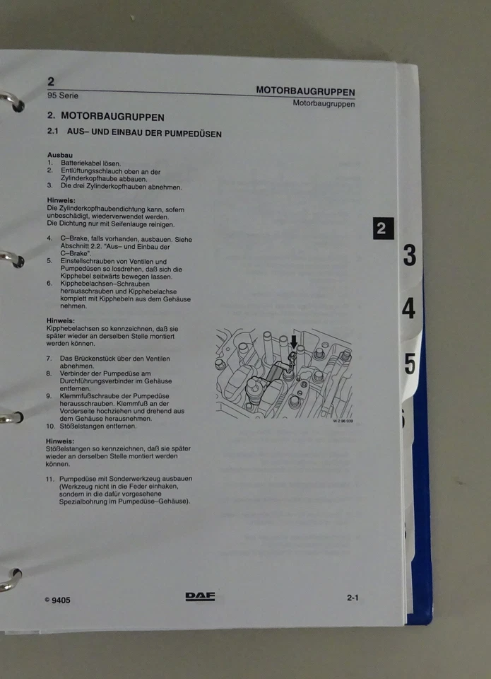 Manuale Officina DAF Camion Super Space Cab Serie 95 Con Cummins-Motor Di 1994 - Immagine 4 di 4