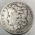 1884-O Morgan Silver Dollar AU Silver Morgan Dollar #M204 great strike