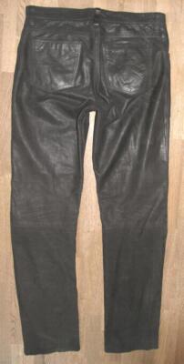 - MODEKA Roadwear 59 - LEDERJEANS Biker - Lederhose in schwarz ca. W34-35 / L36