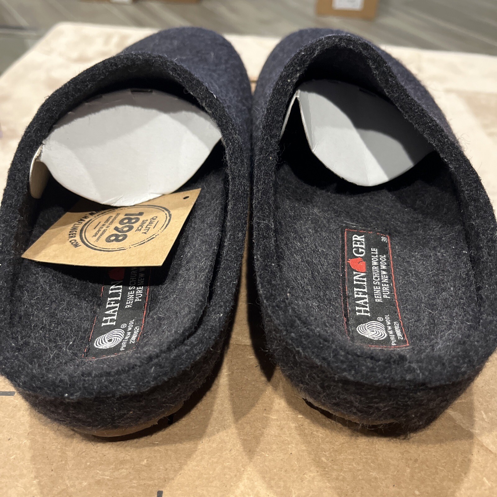 HAFLINGER Women German Slippers Black Wool EUR38, USW7 eBay
