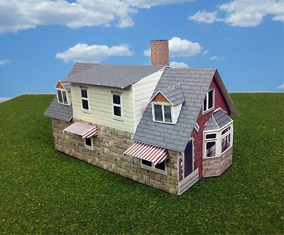 N Scale Building - Bungalow House pre-Cut Cardstock Kit paper Model ...