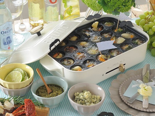 BRUNO Compact Hot Plate White BOE021-WH AC100W Flat / Takoyaki 