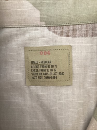 US Army Coat Desert Tri Colour Camouflage shirt Small Regular (R73) - Picture 10 of 11