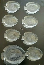 ARCOROC, FRENCH GLASS FISH PLATTER AND PLATES